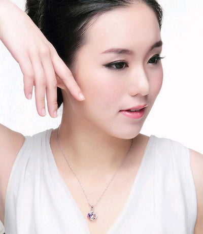 6 colors Top Class lady fashion heart pendant necklace