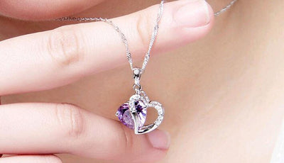 6 colors Top Class lady fashion heart pendant necklace