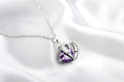 6 colors Top Class lady fashion heart pendant necklace