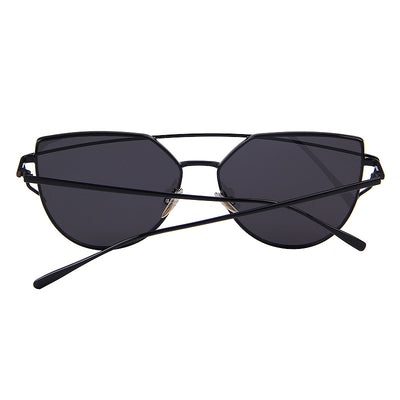 Twin-Beams Rose Gold Frame Sun Glasses for Women