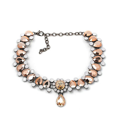 Vintage Classic Choker Necklace Full Crystal Pendant Necklace For Women