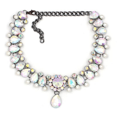 Vintage Classic Choker Necklace Full Crystal Pendant Necklace For Women