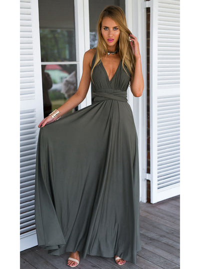 20 Color Summer Sexy Women Boho Maxi Dress Red Bandage Long Dress 2017 Sexy Women Dress Bridesmaids Robe Longue Femme