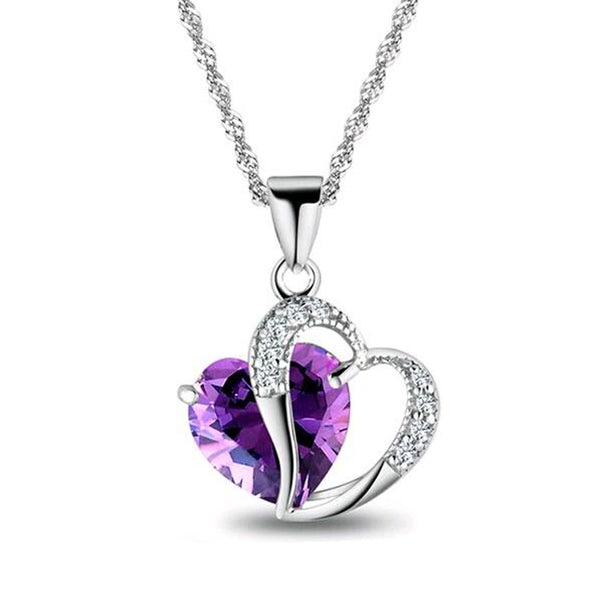 6 colors Top Class lady fashion heart pendant necklace