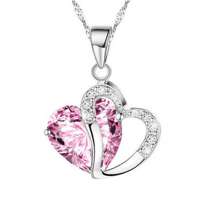 6 colors Top Class lady fashion heart pendant necklace