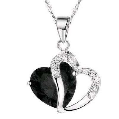6 colors Top Class lady fashion heart pendant necklace