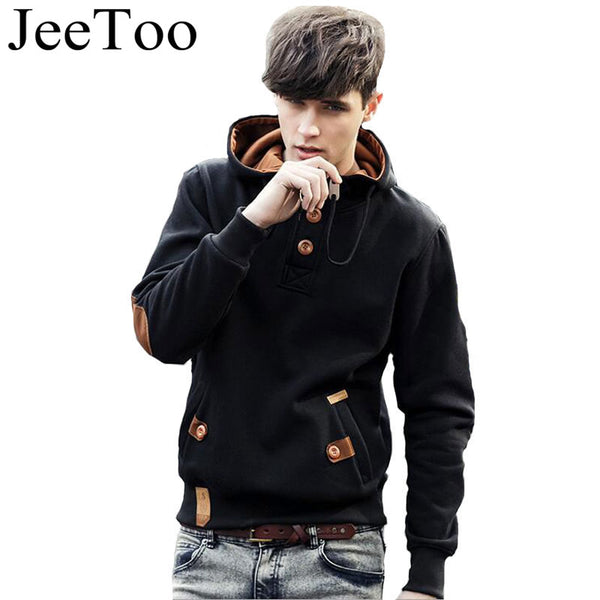 JeeToo Men Hoodies 2017 Casual Hoodies Men Fleece Fashion Hip Hop Warm Hoody Polo Mens Hoody Jacket Sweatshirt Mens Sweat Homme