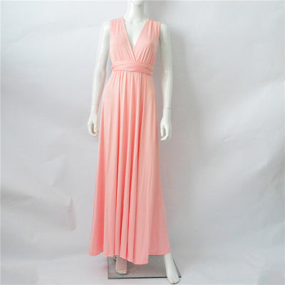 FLOYLYN Sexy Women Boho Maxi Club Dress Red Bandage Long Dress Party Multiway Bridesmaids Convertible Robe Longue Femme 2017