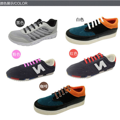 12pcs /Pair Fashion Unisex Athletic Running No Tie Shoelaces Women Men Elastic Silicone Shoe Lace All Sneakers Fit Strap