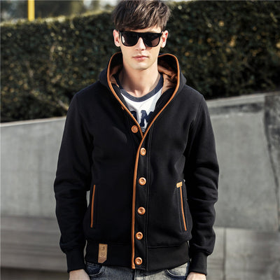 Sweatshirt Men Fashion hoodies Mens Casual Cotton Cardigan Streetwear 2017 New Hooded Pullover Fitness Jackets Man Plus Size 371